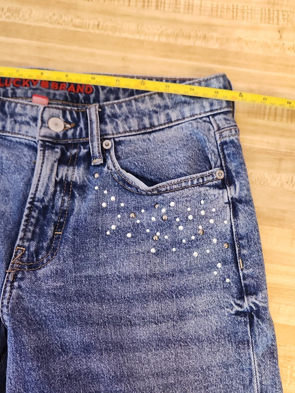 LUCKY BRAND The Baggy Jeans with Silver Studs, size 4/27